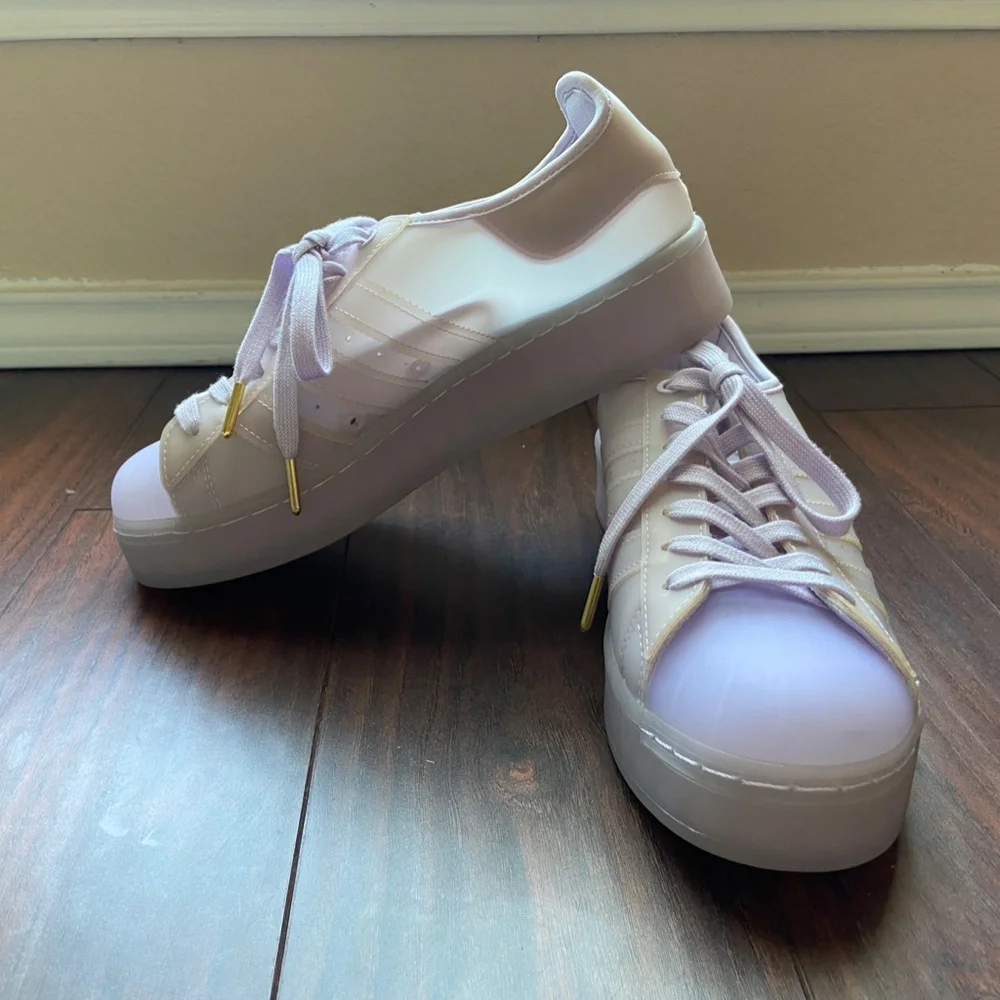 ADIDAS Superstar Jelly Sneakers Purple Women Size 9